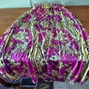 Pink yellow and black maxi skirt